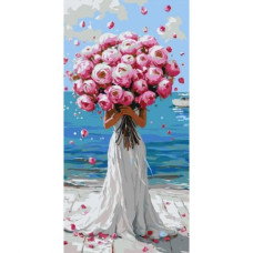 Картина по номерам "Объятия роз" 40*80 см