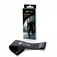 Эспандер для ног Mini Bands Way4you w40015 черный, 9-14 кг Эспандер для ног Mini Bands Way4you w40015 черный, 9-14 кг