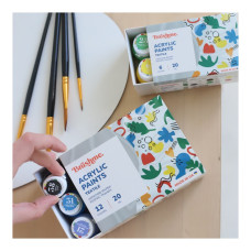 Акриловая текстильная краска Набор 4001 Brushme AP4001 6 цветов