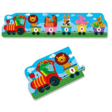 Гра розвиваюча Vladi Toys мʼякі бебі пазли. Веселий потяг. VT1106-95 (укр)