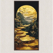 Картина за номерами з фарбами металік "Шлях до світанку" 40*80 см