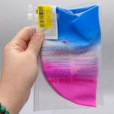 Шапочка для плавания силиконовая, в пакете (РОЗОВО-РАДУЖНАЯ)