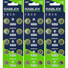 Батарейка RABLEX "таблетка" 1.5V AG8 (LR55) ціна за 1 блістер - 10 шт