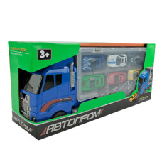 Детский трейлер с машинками PS006-1, 6 машинок Детский трейлер с машинками PS006-1, 6 машинок