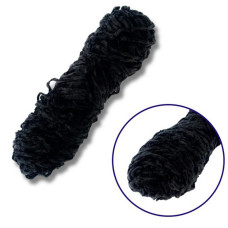 Пряжа плюшевая синель PP116, 100 грамм, 100% полиэстер, черный