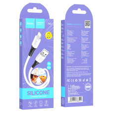 Кабель HOCO X82 iPhone silicone charging data cable, білий