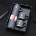 Подарочный набор Vacuum Flask SET вакуумный термос из нержавеющей стали 3 чашки Серый Подарочный набор Vacuum Flask SET вакуумный термос из нержавеющей стали 3 чашки Серый