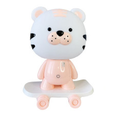 Ночник детский «Тигр на скейте» MGZ-1408(Pink) сетевой, питание от USB