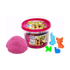 Кинетический песок "Magic Sand", 500 г, с формочками (розовый)