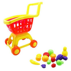 Игровой набор "Тележка с фруктами", красн-желтый