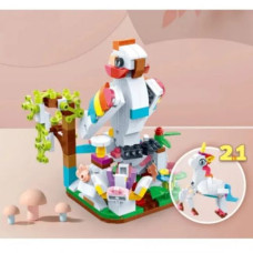 Конструктор "Птички" (253 эл) 2в1: Попугай/Единорог