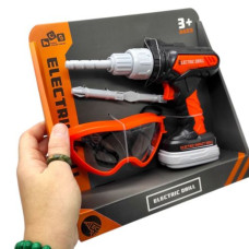 Дрель с очками на батарейках коробка (24*5,8*23 см)