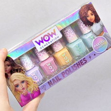 Лак для ногтей пастельных цветов, 5 шт