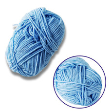 Пряжа фасованная петлевая NB112, 80% хлопка, 20% молочная клетчатка, светло-синий