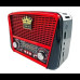Радиоприёмник Golon RX-455S + Bluetooth и солнечной панелью Красный