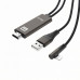 Кабель-адаптер HOCO UA14 USB - Lightning - HDMI, 2 м, 1080P HD Кабель-адаптер HOCO UA14 USB - Lightning - HDMI, 2 м, 1080P HD