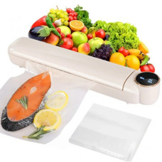 Вакуумный упаковщик пищевых продуктов + 10 пакетов, Vacuum Sealer LS-801, Белый / Домашний вакууматор для еды Вакуумный упаковщик пищевых продуктов + 10 пакетов, Vacuum Sealer LS-801, Белый / Домашний вакууматор для еды