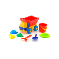 Машинка "Пчелка №3" с песочным набором (красная)