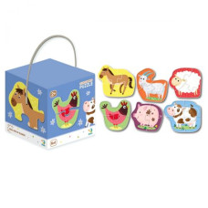 Пазлы "Домашние животные", 2-3-4 элемента Пазлы "Домашние животные", 2-3-4 элемента