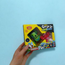Антистресс тянучка "Goo Jit Zu mini" герой + машинка фиолетовая