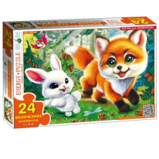 Гра-пазл на 24 елементи "Лисеня та Зайченя" Гра-пазл на 24 елементи "Лисеня та Зайченя"