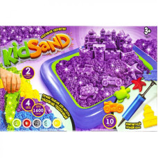 Набір креативної творчості "Кінетичний пісок "KidSand" 1600г+пісочниця укр, ДТ-KП-03-15