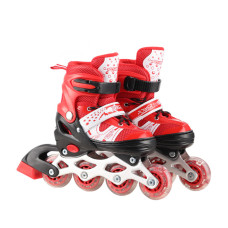 Роликовые коньки RL2501(Red) колеса PVC, размер S (30-33), со светом Роликовые коньки RL2501(Red) колеса PVC, размер S (30-33), со светом