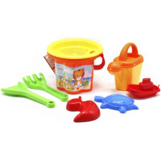 Набор для песка "Цветочек" с лейкой, оранжевый