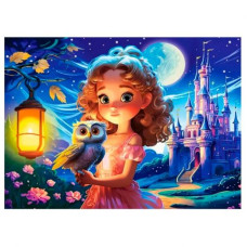 Пазлы "Принцесса с совой" 70 элементов