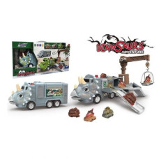 Парковка (инерционный механизм, 3 машинки, подъемный кран, 10 мелодий, звуки работы, рык, подсветка, наклейки, инструкция)