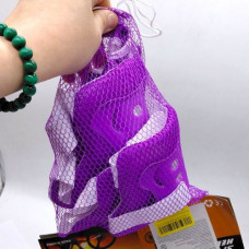 Защитное снаряжение: нарукавники, наколенники с липучками в сетке (фиолетовый)